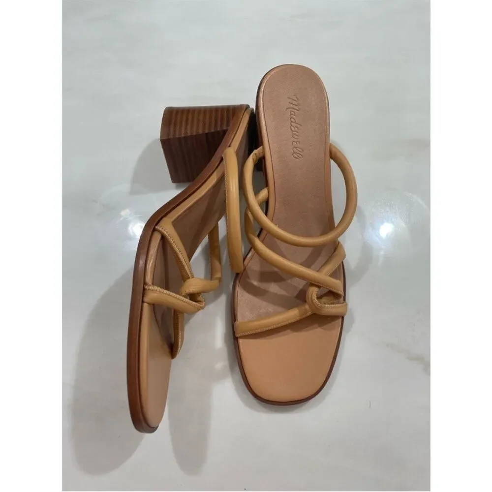 Madewell Tayla Leather Sandal Vintage Beige size 10